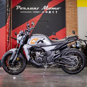Мотоцикл ZONTES ZT350-GK (4T ZT184MP EFI) 17/17 ПТС (серебристый/оранжевый)
